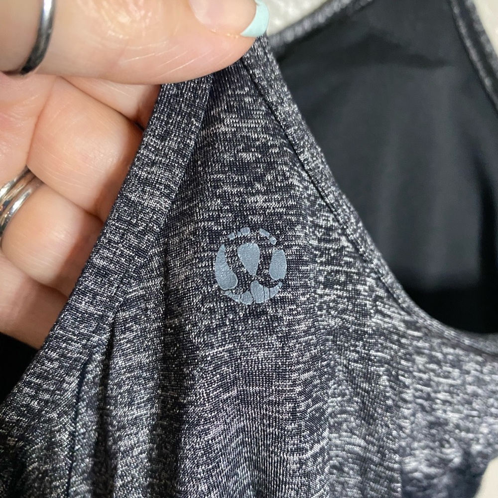 Lululemon Athletica Charcoal Tank Top With Bulit in padded Bra - Picture 4 of 4